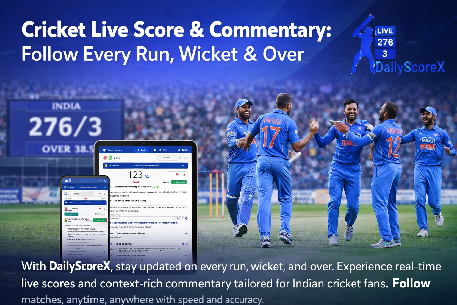 Read more about the article Cricket Live Score & Commentary: Follow Every Run, Wicket & Over